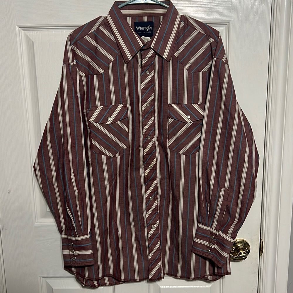 🔥🔥 Vintage WRANGLER PEARL SNAP WESTERN SHIRT - Excellent - Men Sz XL